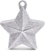 Glitter Star Balloon Weights, Silver Party Decorations, 5.2 oz (2.1 X 5 In, 6 Pack)