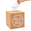 Rustic Wedding Card Box for Reception, Mr & Mrs Design (10 In)