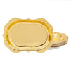 24 Pack Metallic Gold Foil Paper Serving Trays with Scalloped Edge (13 x 9 in)