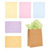 Decorative Tissue Paper for Gift Wrapping, 6 Printed Patterns (14x20 In, 120 Sheets)