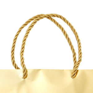 24 Pack Mini Metallic Gold Gift Bags with Rope Handles, Reusable Paper Gift Bags (6 x 5 x 2.5 In)