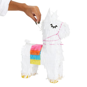 Llama Pinata for Mexican Fiesta Party Supplies, Cinco de Mayo Decorations, Birthday Centerpiece (Small, 8.5 x 15 x 4.5 In)