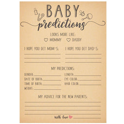 Sparkle and Bash Baby Shower Prediction and Advice Cards (50 Count) 5 x 7 Inches