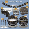 60th Birthday Party Bundle, Includes Plates, Napkins, Tablecloth, Banner, Cups and Cutlery (Serves 24,170 Pieces)