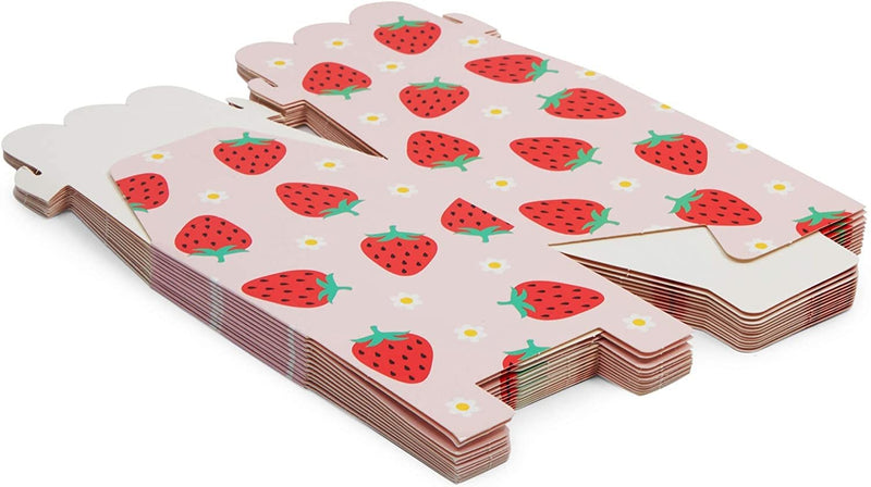 Serves 24 Strawberry Party Decorations - Berry Sweet One Birthday Party Supplies with Favor Boxes, Plates, Napkins, Cups, Tablecloths, and Banner (87 Pieces)