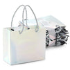 24 Pack Mini Metallic Silver Gift Bags with Rope Handles, Reusable Paper Gift Bags (6 x 5 x 2.5 In)
