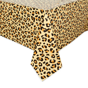 Animal Print Tablecloths for Jungle Safari Birthday Party (54x108 In, 4 Pack)