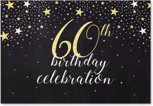 60th Birthday Photo Booth Party Backdrop (5 x 7 ft)
