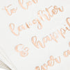 100 Pack Wedding Napkins with Gold Foil Lettering, To Love, Laughter and Happily Ever After (White, 4 x 8 In)