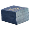 100 Pack Navy Blue Wedding Cocktail Napkins Bulk for Reception, Welcome to our Beginning, Gold Foil (5 x 5 In)