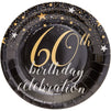 60th Birthday Party Plates (9 In, 80 Pack)