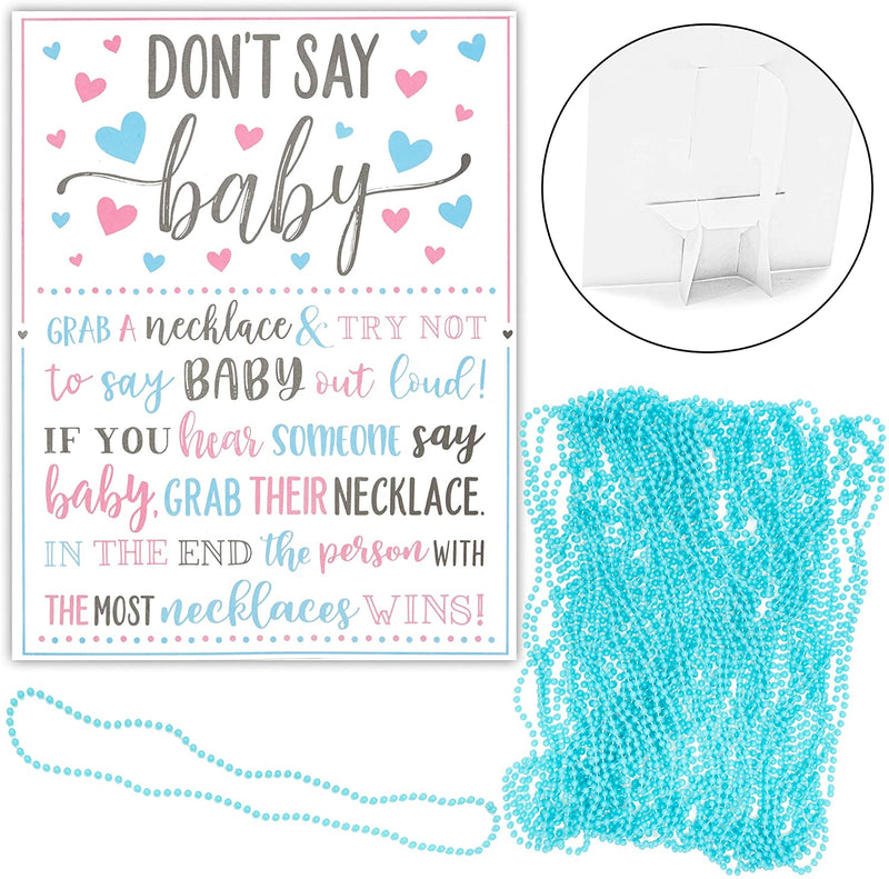 Don’t Say Baby, Baby Boy Shower Games (Blue, 37 Pieces)