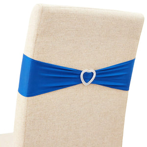 Wedding Chair Slipcovers (6 x 14 in, Blue, 50 Pack)