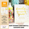 Candy Bottle Guessing Game for Baby Showers (11 in., Gold, 38 Pieces)