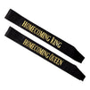 Homecoming King and Queen Satin Sashes, 2-Piece Set High School Dance Decorations (Black)