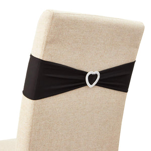 Wedding Chair Slipcovers (6 x 14 in, Black, 50 Pack)