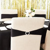 Wedding Chair Slipcovers (6 x 14 in, Black, 100 Pack)