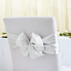 12 Pack Silver Chair Sashes for Wedding Reception, Baby Shower, Birthday Party (7 x 108 In)