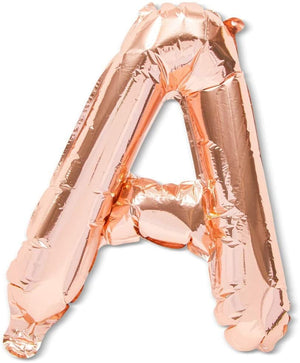 Happy Birthday Balloons Banner (16 in, Rose Gold Foil)