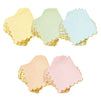 Scalloped Rainbow Napkins with Gold Foil, Unicorn Party Decorations, 5 Pastel Colors (5 In, 150 Pack)