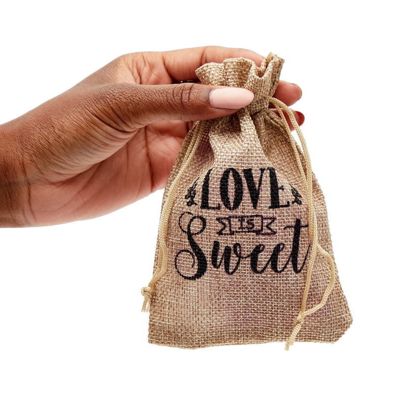 30-Pack Small Burlap Bags with Drawstring, 4x6-Inch Woven Jute Gift Bags for Party Favors, Jewelry, and Coffee