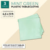 Sparkle and Bash Mint Green Plastic Rectangle Party Table Cloth Cover (3 Pack)