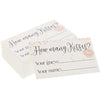 Sparkle and Bash Bridal Shower Game with 1 Sign and 60 Cards, Guess How Many Kisses