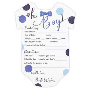 Baby Shower Predictions and Advice Cards, (5 x 7 In, 50-Pack)
