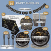 70th Birthday Party Supplies Pack (Serves 24, 146 Total Pieces)