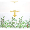 Sparkle and Bash Catholic Religious Gold Cross Table Cloth Cover, (3 Pack) 54 x 108 in.