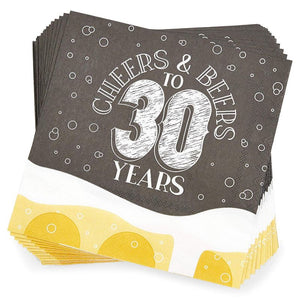 Sparkle and Bash Cheers & Beers to 30 Years Party Pack (Serves 24)
