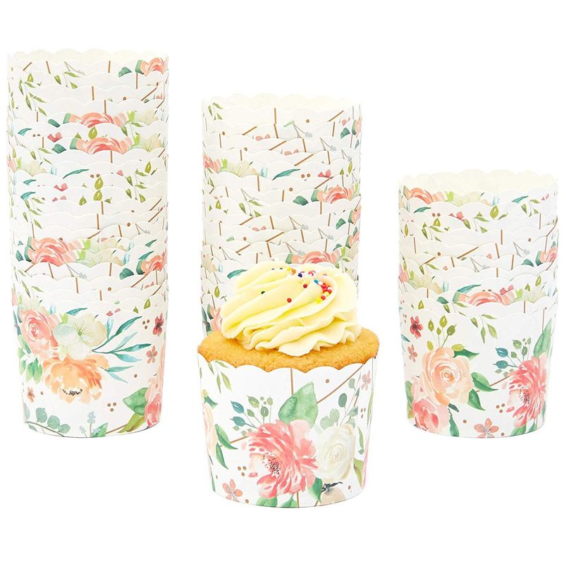 50x Mini Cupcake Muffin Liners Wrappers Paper Baking Cups Pastel
