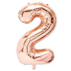 Sparkle and Bash Jumbo Number 2 Balloons, Rose Gold Foil (2 Pack) 40 Inches