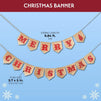 Sparkle and Bash Merry Christmas Burlap Banner Garland, 10 Feet Long