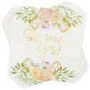 Bridal Party Pack, Includes Paper Plates, Napkins, Cups, Cutlery, Banner, and Plastic Tablecloth (Serves 24, 146 Pieces)