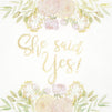 She Said Yes Party Supplies, Engagement Paper Napkins (5 x 5 In, White, 50 Pack)