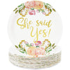 Bridal Shower Decorations, 9 Inch Paper Plates (9 In, 48-Pack)