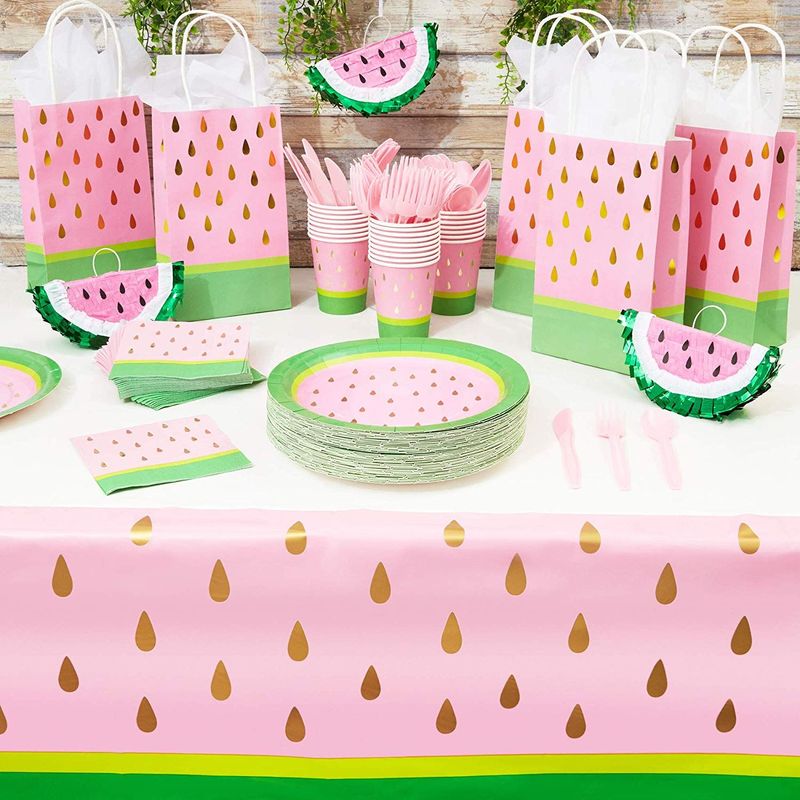 Watermelon Birthday Party Supplies, Dinnerware Set (145 Pieces, Serves 24)
