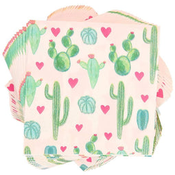 Fiesta Party Decorations, Cactus Napkins (Pink, 100-Pack)