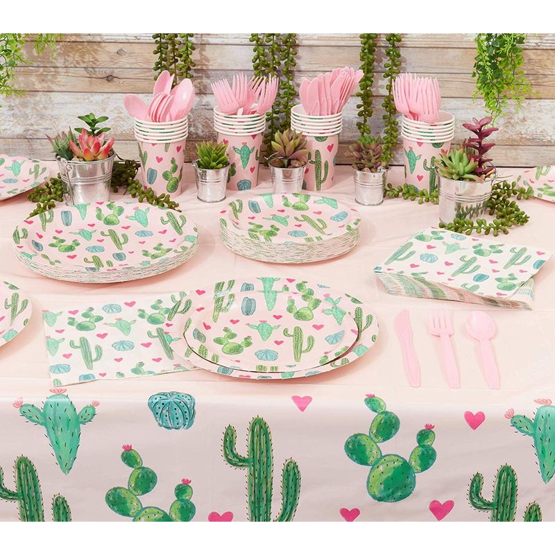 Fiesta Party Decorations, Cactus Napkins (Pink, 100-Pack) – Sparkle and Bash
