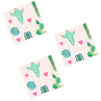 Cactus Plastic Table Cover for Parties (54 x 108 in, Pink, Rectangle, 3 Pack)