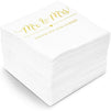 Mr & Mrs Paper Napkins with Gold Foil Details for Weddings (5 x 5 In, 100 Pack)