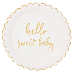 Hello Sweet Baby Shower Supplies, Dinnerware Set (144 Pieces, Serves 24)