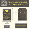 Graduation Party Favor Gift Bags Bulk for 2021 Graduates (5 x 7.5 In, 100 Pack)