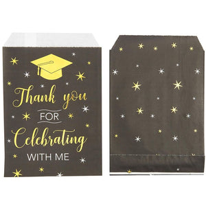 Graduation Party Favor Gift Bags Bulk for 2021 Graduates (5 x 7.5 In, 100 Pack)