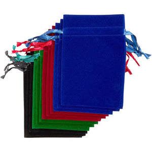 Velvet Tarot Rune Bag Bundle, 4 Colors (6 x 9 In, 12-Pack)