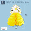 Bumble Bee Honeycomb Centerpiece (9 x 11 In, Yellow, 3-Pack)