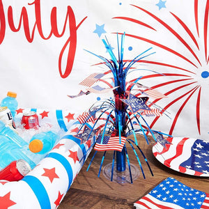 Patriotic Cascade Centerpiece, 4th of July Decorations (11 x 17 In, 6 Pack)