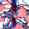 Patriotic Cascade Centerpiece, 4th of July Decorations (11 x 17 In, 6 Pack)