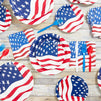 American Flag Paper Plates, and Napkins for 4th of July (20 Guests, 200 Pieces)